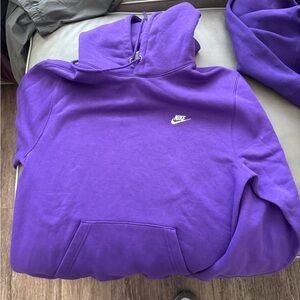 Nike Purple Hoodie with White Swoosh